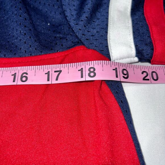 ✨NWT MAJESTIC Minnesota Twins Women Jersey Top M Red Navy MLB Baseball Fan Shirt - Picture 6 of 7